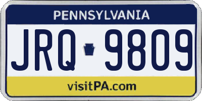PA license plate JRQ9809