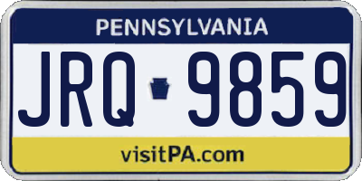 PA license plate JRQ9859