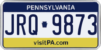 PA license plate JRQ9873
