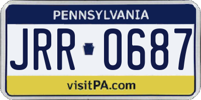 PA license plate JRR0687