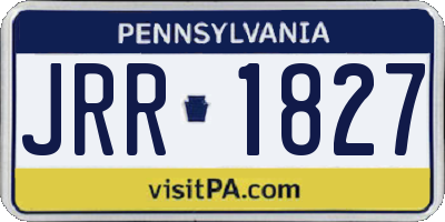 PA license plate JRR1827