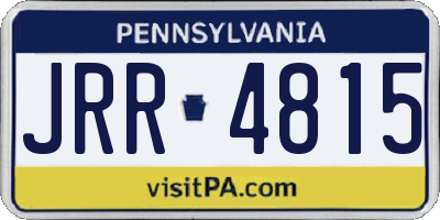 PA license plate JRR4815