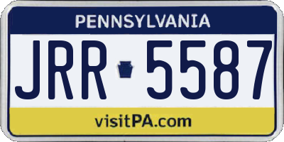 PA license plate JRR5587
