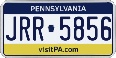 PA license plate JRR5856