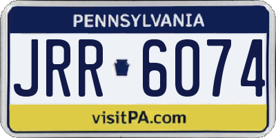 PA license plate JRR6074