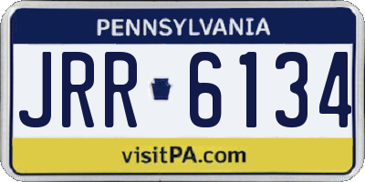 PA license plate JRR6134