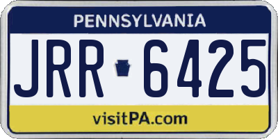 PA license plate JRR6425