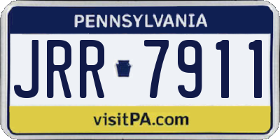 PA license plate JRR7911