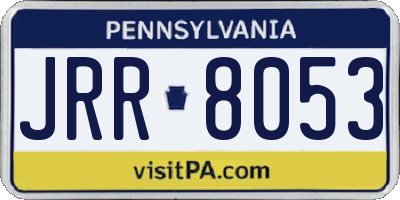 PA license plate JRR8053