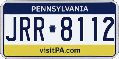 PA license plate JRR8112