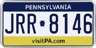 PA license plate JRR8146