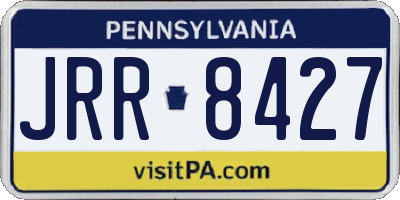 PA license plate JRR8427