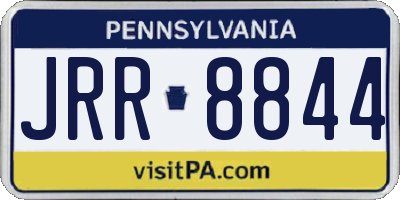 PA license plate JRR8844