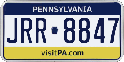 PA license plate JRR8847