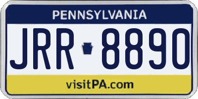 PA license plate JRR8890