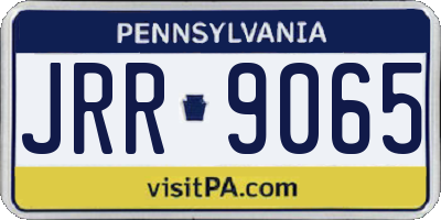 PA license plate JRR9065