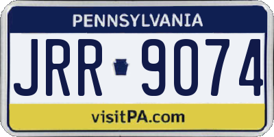 PA license plate JRR9074
