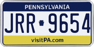 PA license plate JRR9654