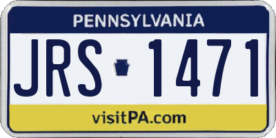 PA license plate JRS1471