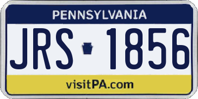 PA license plate JRS1856