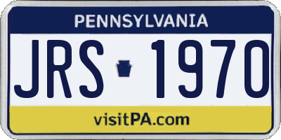 PA license plate JRS1970