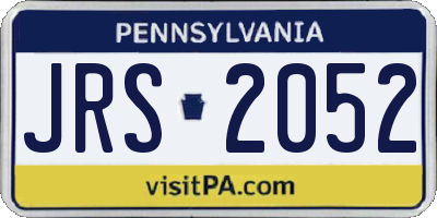 PA license plate JRS2052