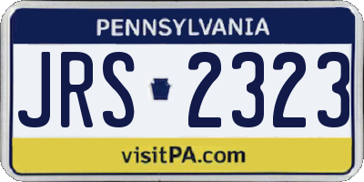 PA license plate JRS2323