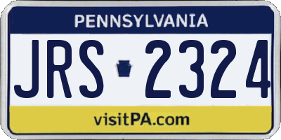 PA license plate JRS2324