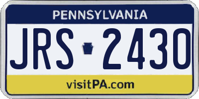 PA license plate JRS2430