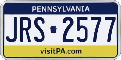 PA license plate JRS2577