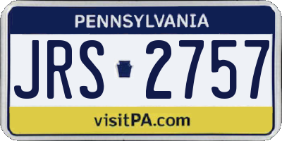 PA license plate JRS2757