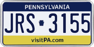 PA license plate JRS3155