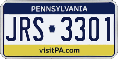 PA license plate JRS3301