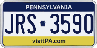 PA license plate JRS3590