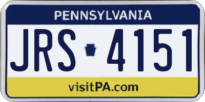 PA license plate JRS4151