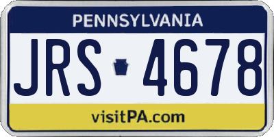 PA license plate JRS4678