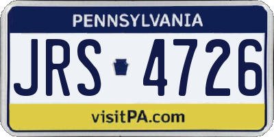 PA license plate JRS4726