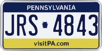 PA license plate JRS4843