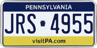 PA license plate JRS4955