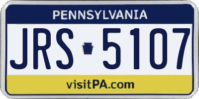 PA license plate JRS5107