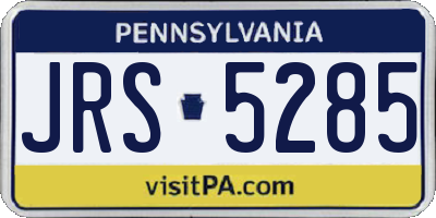 PA license plate JRS5285
