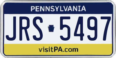 PA license plate JRS5497