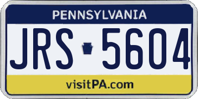 PA license plate JRS5604