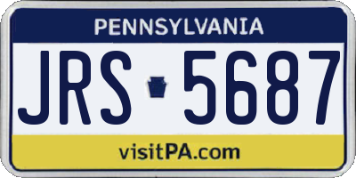 PA license plate JRS5687