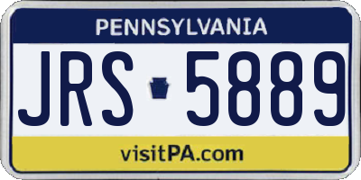 PA license plate JRS5889