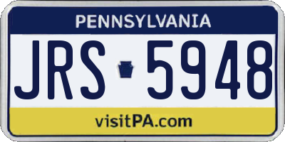 PA license plate JRS5948