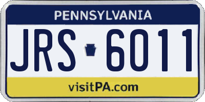 PA license plate JRS6011