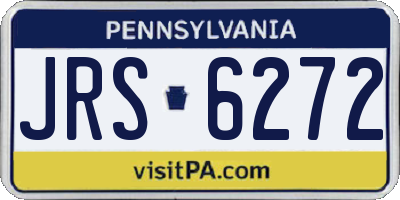 PA license plate JRS6272