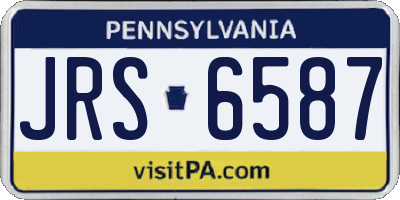 PA license plate JRS6587