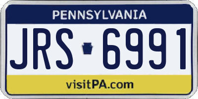 PA license plate JRS6991